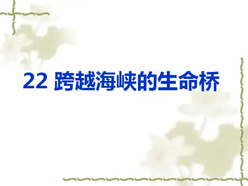 四年级《跨越海峡的生命桥》ppt课件