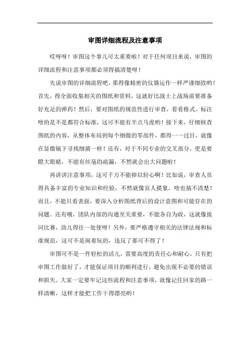 审图详细流程及注意事项