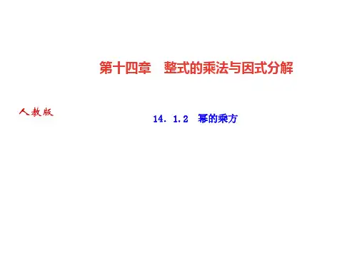 14.1.2 幂的乘方-2020秋人教版八年级数学上册作业课件(共13张PPT)