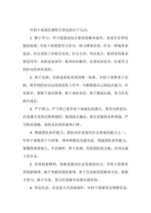 年轻干部 成长感悟