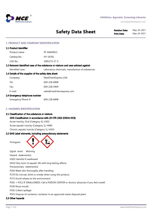 PF-04449913_SDS_MedChemExpress