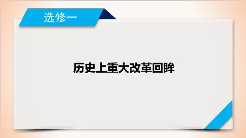 2021届新高考历史复习课件(53)选修1 第1讲 古代中国历史上的重大改革