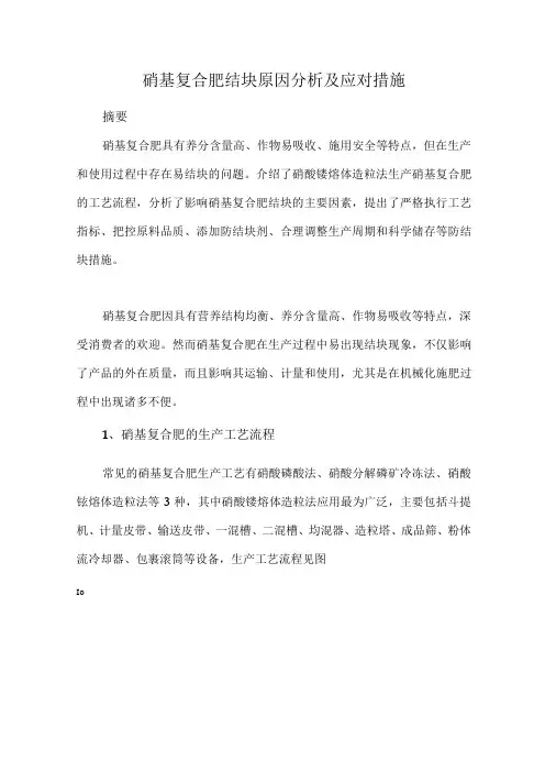 硝基复合肥结块原因分析及应对措施