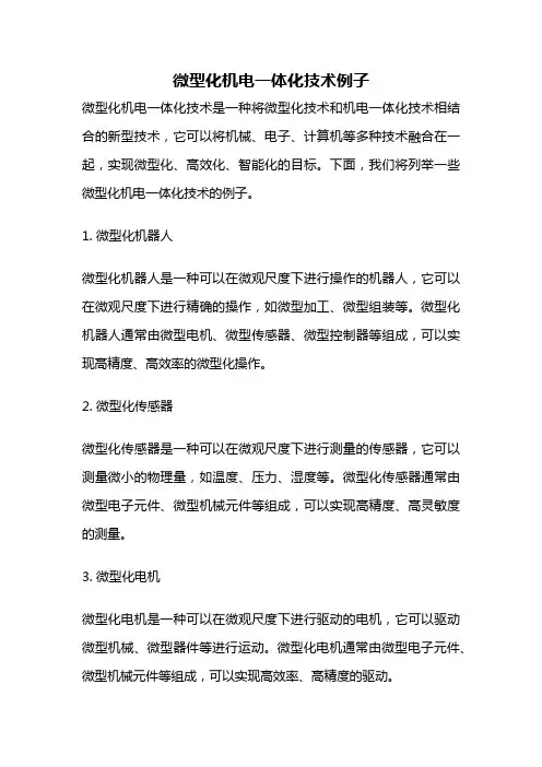 微型化机电一体化技术例子