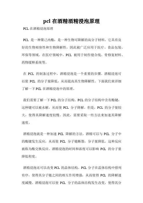 pcl在酒精酒精浸泡原理
