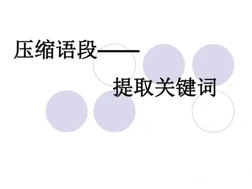 压缩专题四——提取关键词11.1.26
