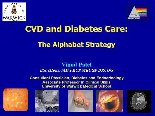 --英文PPT精品课件CVDand Diabetes Care The Alphabet 