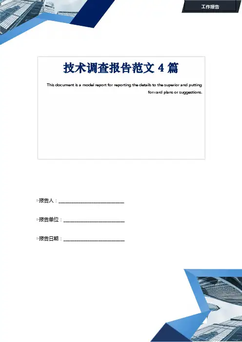 技术调查报告范文4篇