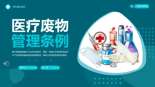 医疗废物管理条例培训课件PPT