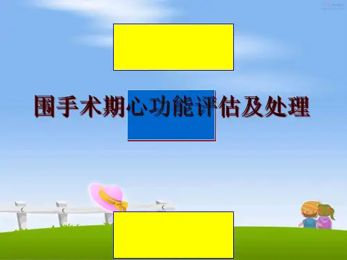 最新围手术期心功能评估及处理