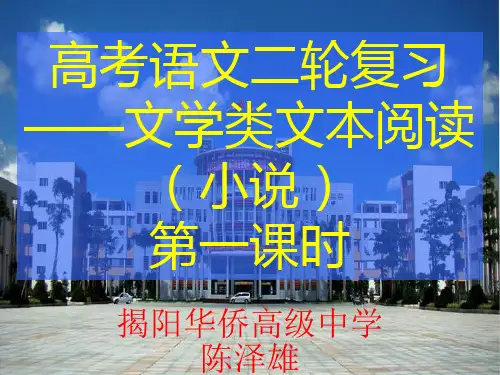 高考语文文学类文本阅读小说二轮复习PPT课件下载