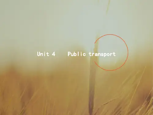2017-2018学年高二英语译林版选修7课件：4-1 Public transport 精品