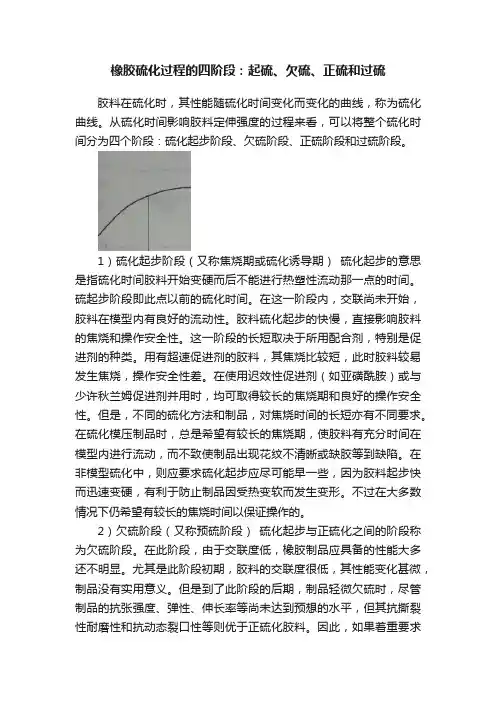 橡胶硫化过程的四阶段：起硫、欠硫、正硫和过硫