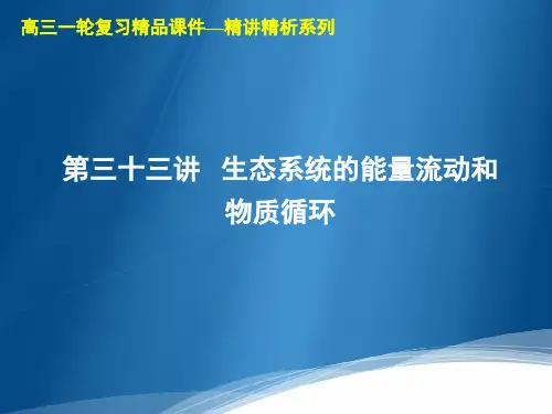 高三生物一轮复习精品课件1：第33讲  生态系统的能量流动和物质循环