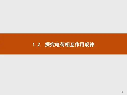 2019-2020高中物理沪科版选修3-1配套课件：1.2 探究电荷相互作用规律 