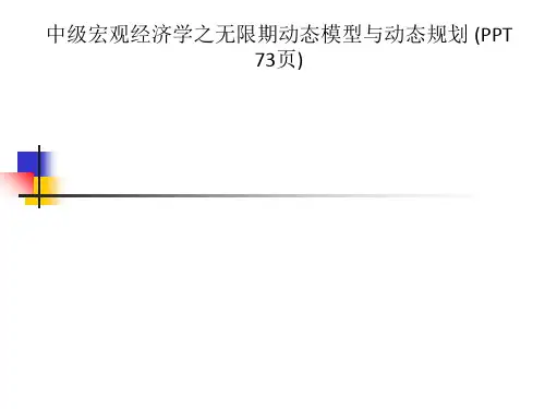 中级宏观经济学之无限期动态模型与动态规划 (PPT 73页)