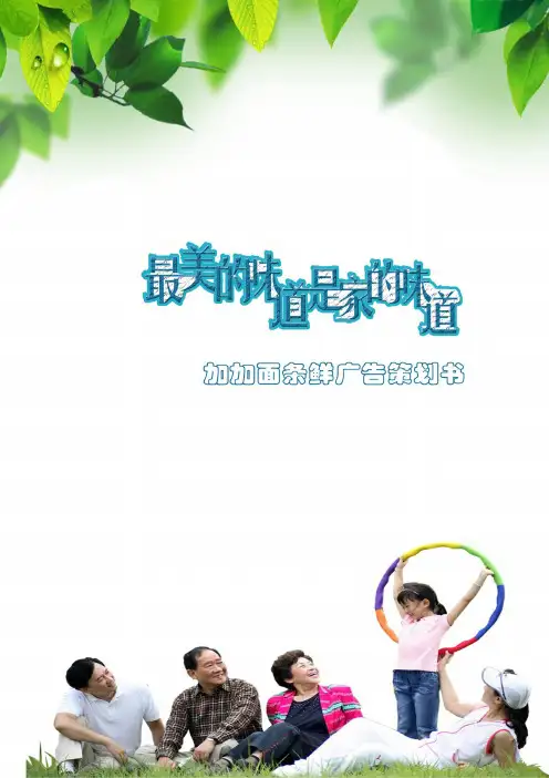 “最美的味道是家的味道”-加加面条鲜广告项目策划书