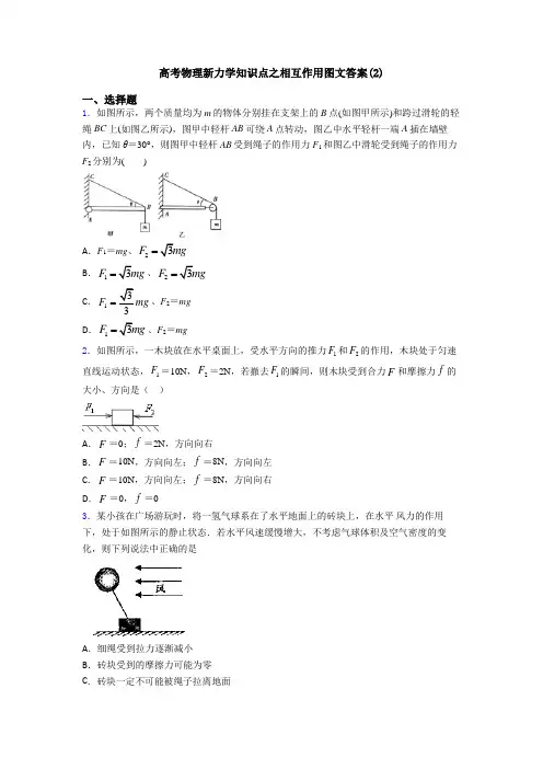 高考物理新力学知识点之相互作用图文答案(2)