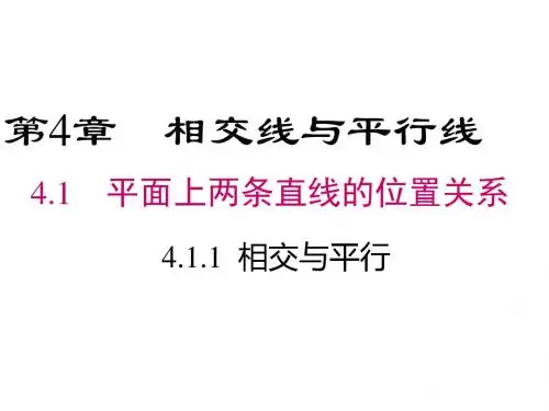 最新湘教版初一数学七年级下册第四章 相交线与平行线 全单元课件