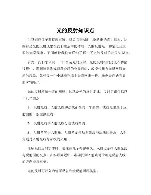 光的反射知识点