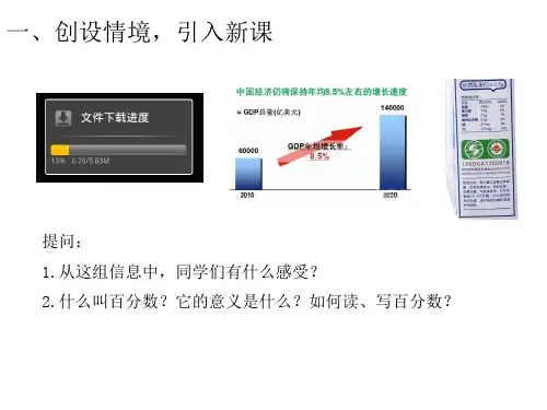 小学六年级数学上册第6单元百分数一PPT课件