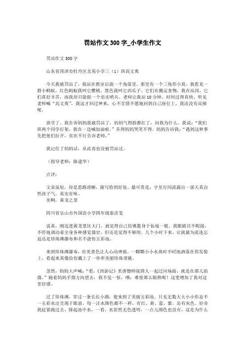 罚站作文300字_小学生作文.doc