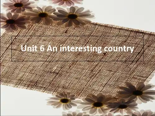 译林版(三起)六年级下册英语Unit 6 An interesting country 1 (共18