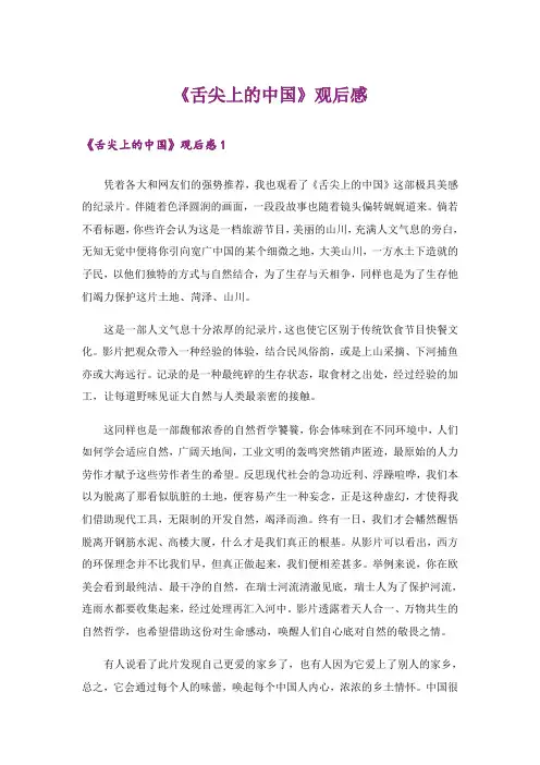 《舌尖上的中国》观后感_1