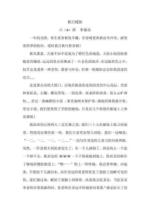 秋日暖阳