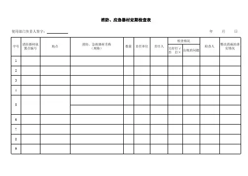 消防器材检查表