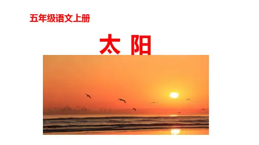 统编版五年级语文上册16太阳课件(共41张PPT)