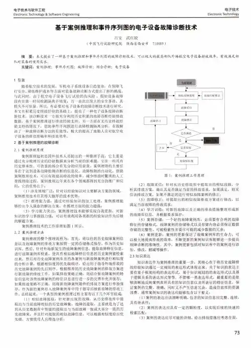 基于案例推理和事件序列图的电子设备故障诊断技术