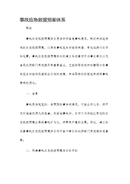 事故应急救援预案体系