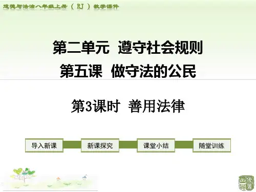部编人教版道德与法治八年级上册第五课-做守法的公民 第3课时 善用法律课件