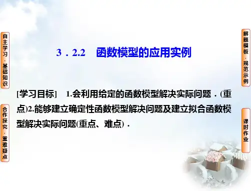 (新课标同步辅导)高中数学 3.2.2函数模型的应用实例课件 新人教A版必修