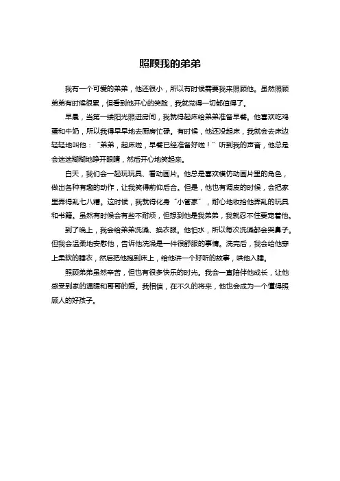 照顾我的弟弟
