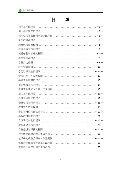 教学工作流程图