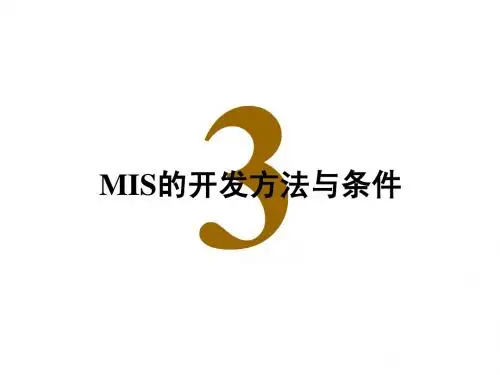 MIS开发方法与条件