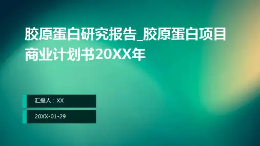胶原蛋白研究报告_胶原蛋白项目商业计划书2024年