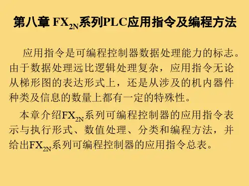 电气控制与可编程控制器技术第八章FX2N系列PLC应用指令及编程方法 第四节算术及逻辑运算指令及应用