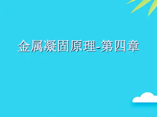 金属凝固原理-第四章
