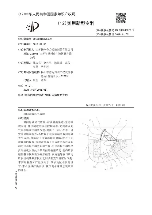 【CN209603073U】双向隐藏式气盾坝【专利】