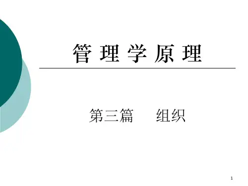 管理学 第三篇 组织