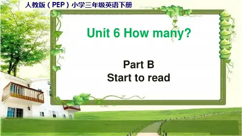 人教版(PEP)三年级英语下册Unit 6 Part B Start to read