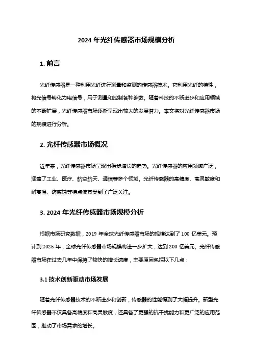 2024年光纤传感器市场规模分析