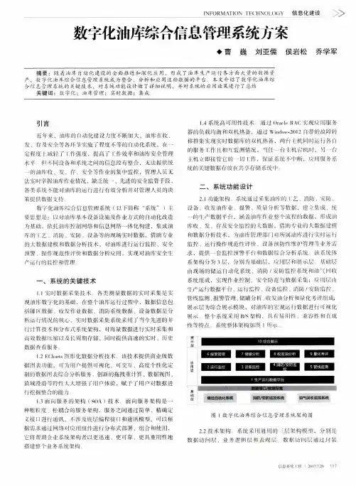 数字化油库综合信息管理系统方案