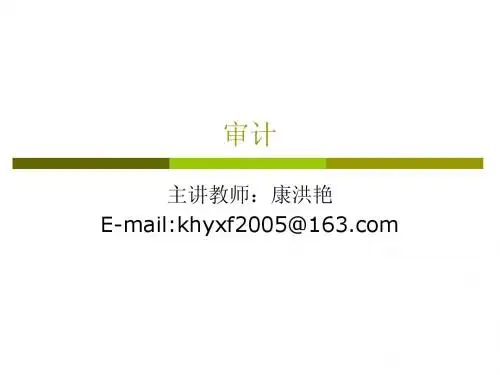 第一章注册会计师审计职业特点