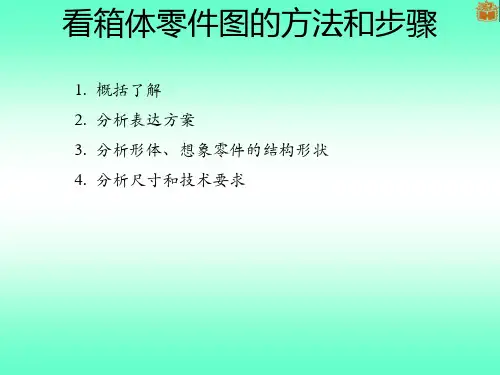制图看箱体零件图方法和步骤