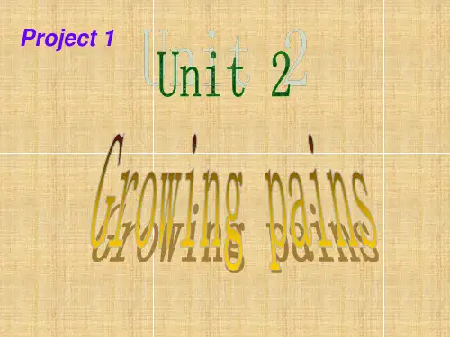 高一英语《Unit2 Growing pains-project2》课件 牛津版必修1