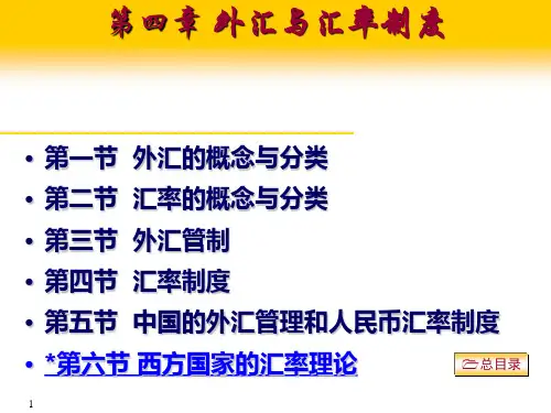 外汇和汇率制度培训ppt课件